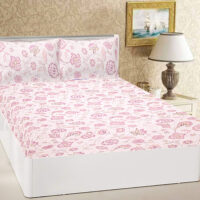 07-02 ST Jamuni Floral Print 100% Pure Cotton Bedsheet with 2 Pillow Covers