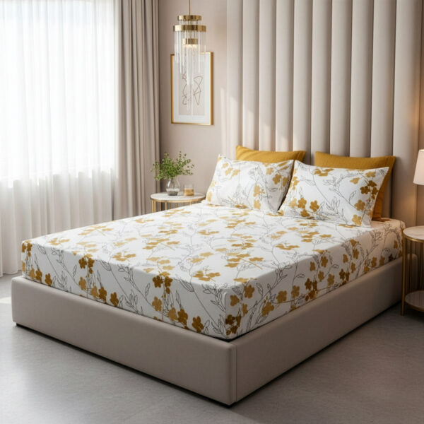 2 Gujarat Cotton Double Bedsheet with 2 Pillow Covers – Traditional Gujarati