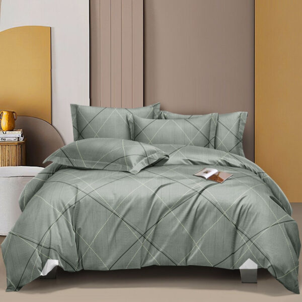 60 Glace Cotton Double Bedsheet with 2 Pillow Covers – Smooth Glossy Finish