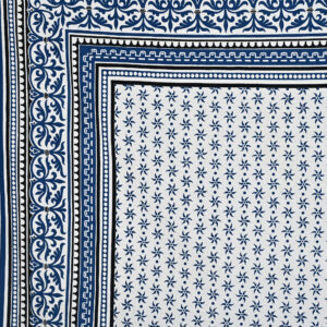 DSC_4820 Sapphire Star Handwoven Khadi Cotton Bedsheet Set – 90x100 Inch with 2 Pillow Covers
