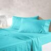 striped 4 Striped Pure Cotton Double Bedsheet with 2 Pillow Covers – Classic Hotel Style