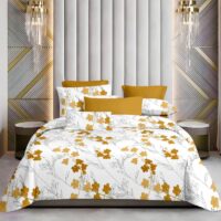 1 Gujarat Cotton Double Bedsheet with 2 Pillow Covers – Traditional Gujarati