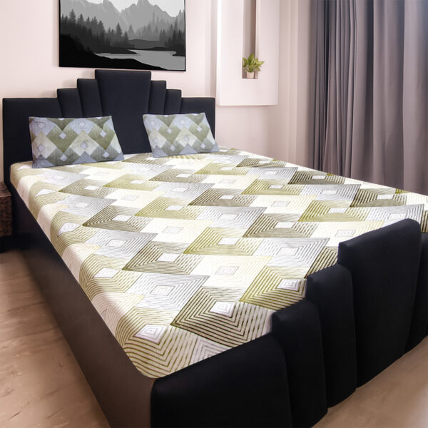 AkShit Malhotra Premium King Size Pure Cotton Bedsheet with 2 Pillow Covers