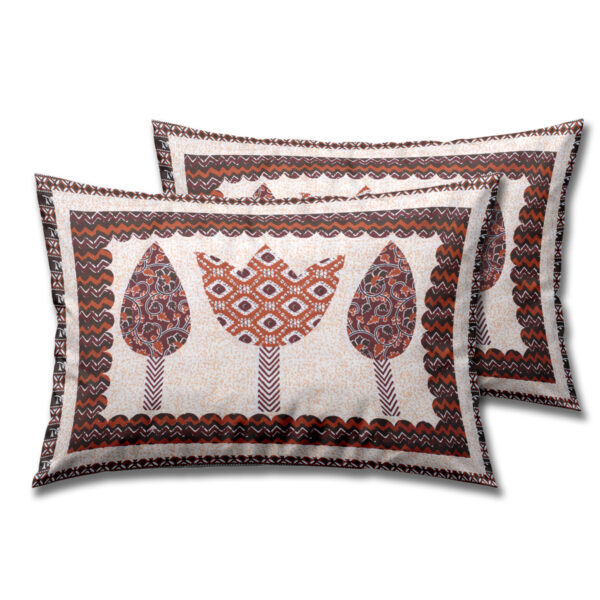 b4 (1) Gangaur Tanabana Jaipur Cotton Double Bedsheet King Size with 2 Pillow Covers – 100% Pure Cotton, Hand Block Print (95x108 Inch)