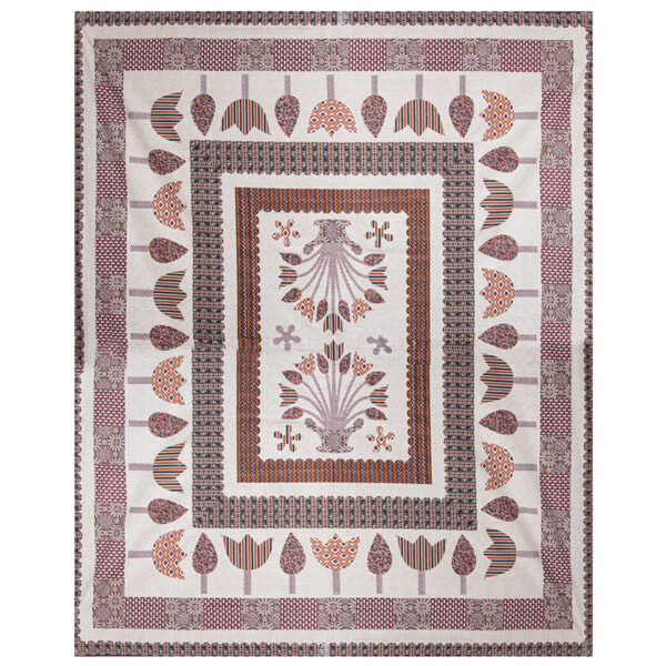 b4 (3) Gangaur Tanabana Jaipur Cotton Double Bedsheet King Size with 2 Pillow Covers – 100% Pure Cotton, Hand Block Print (95x108 Inch)