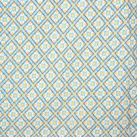 05-05 ST Cubical Blue Geometric Print 100% Pure Cotton Bedsheet with 2 Pillow Covers