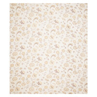 08-04 ST Coco Brown Floral Print 100% Pure Cotton Bedsheet with 2 Pillow Covers
