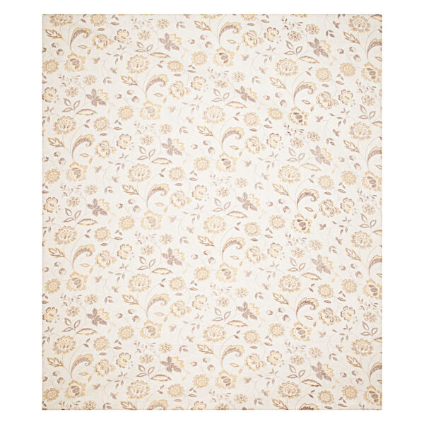 08-04 ST Coco Brown Floral Print 100% Pure Cotton Bedsheet with 2 Pillow Covers