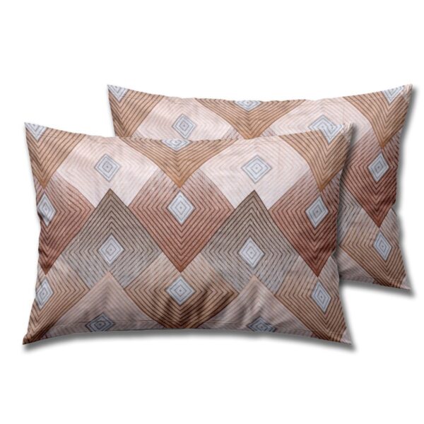 2b0o5g0CSng24zh8dqTID7q7.jpg Two king size pillow covers with brown, beige, and white geometric pattern.