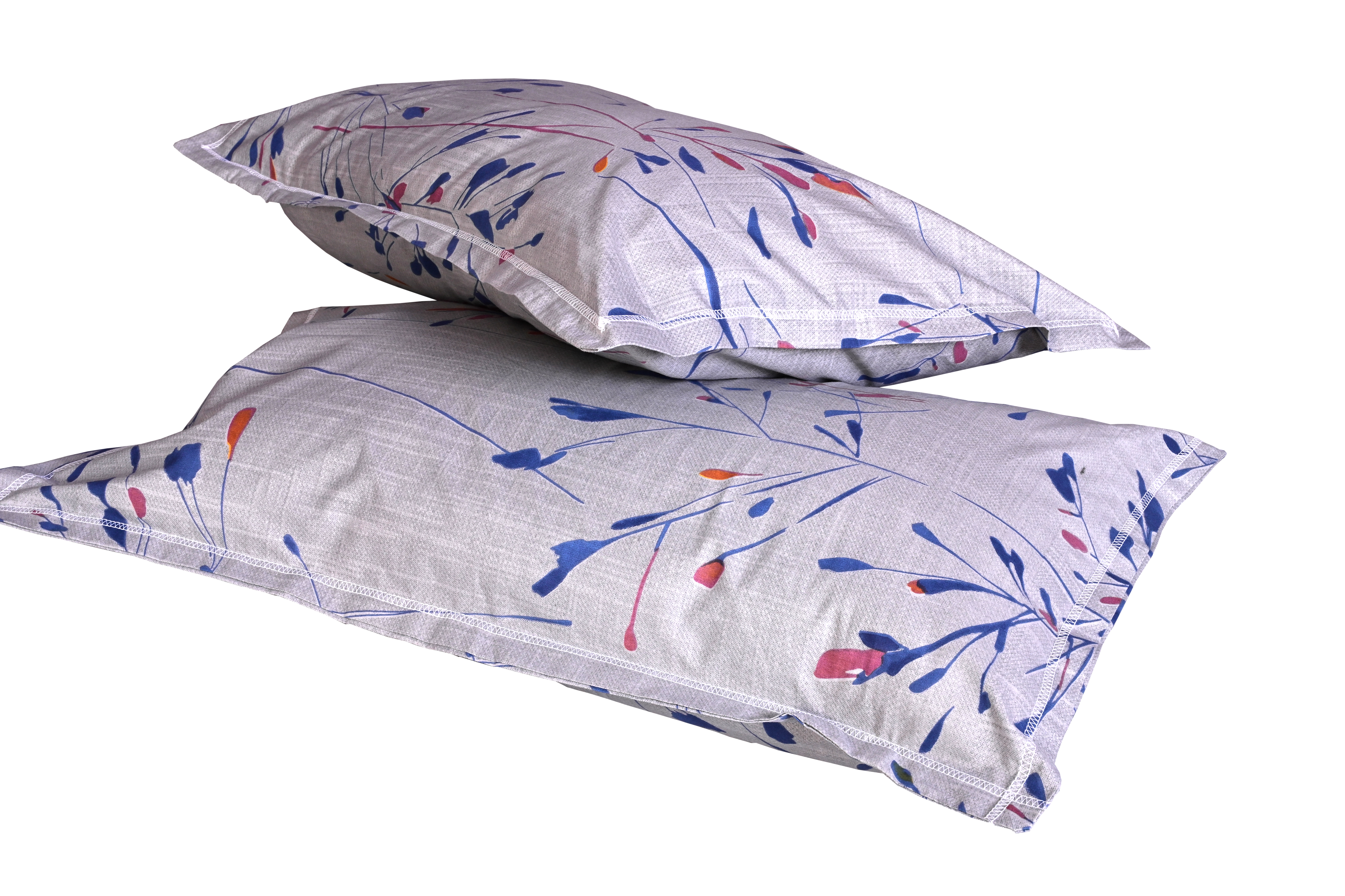DSC_4435a Elegance Mist Blue 100% Pure Cotton Bedsheet with 2 Pillow Covers – Ultra-Soft & Breathable (90x100)