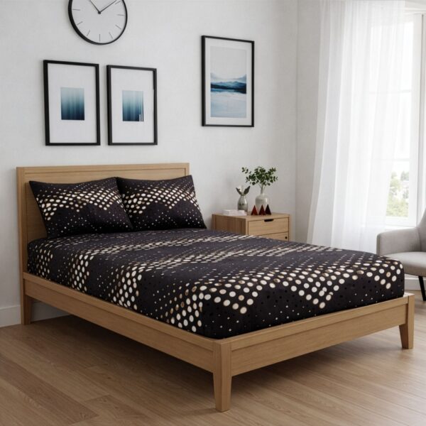 J2rYjFUDTBkscz5vOKJPc5P1-4.jpg Brown Bliss Single Bedsheet with Dotted Pattern