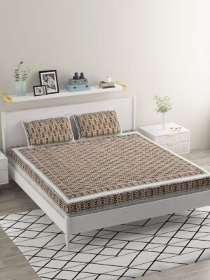 dzwCAChCA-828hqciHtfewpL-1.jpg Handwoven Khadi Cotton Bedsheet – Pure & Breathable | 90x100 Inch