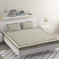 plDmHcRJ6yvNW0HbHi8px4EI.jpg Mehendi Vine Handwoven Khadi Cotton Bedsheet Set – 90x100 Inch with 2 Pillow Covers